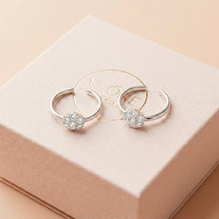 Moonlit charm silver toerings for women