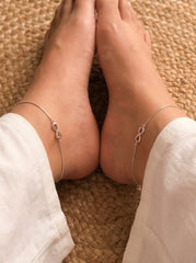 Lumina infinity silver Payal for women