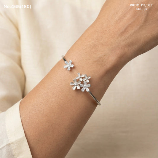 Garden spark silver kada for women