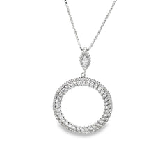 Celestial Circle silver chain pendant