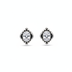 Celestial violet silver stud