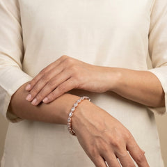 Crystal Cluster Silver Kada for women