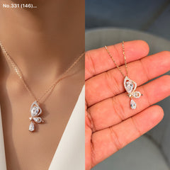 Wingdrop silver chain pendant