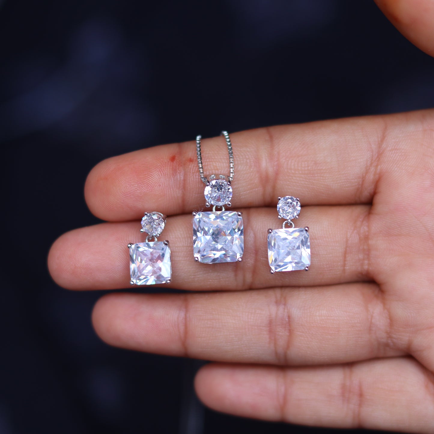 Silver Pendant Set - V One Jewellery