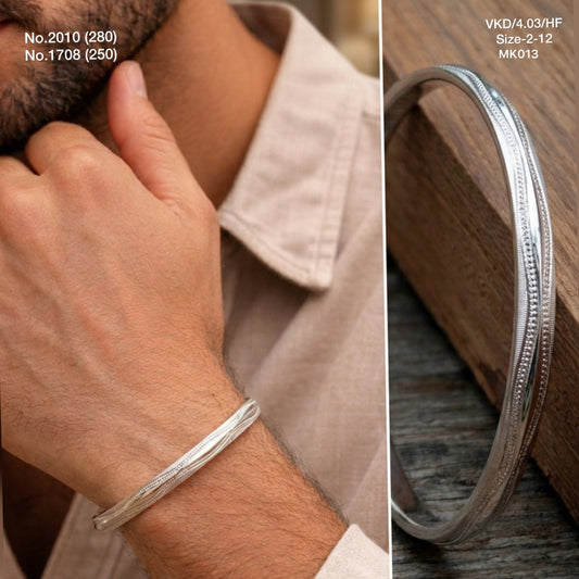 Silver crest kada for men