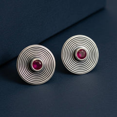 Pure radiance stone silver stud