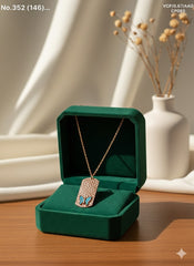 Butterfly turquoise silver chain pendant