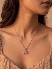 Moonbeam silver pendant set for women