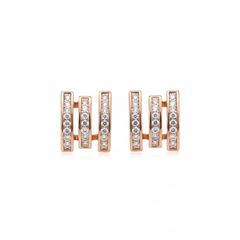 Celestial trio silver stud