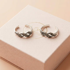 Twinkle twist silver toerings for women