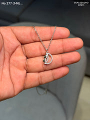 Moonbeam grace silver chain pendant