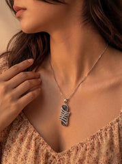 Alina spark silver pendant set for women