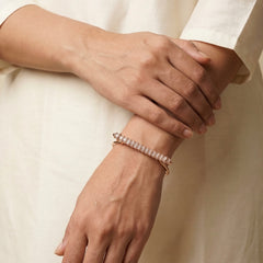 Royal Crystal Cluster silver kada for women