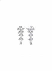 Bouquet drops silver earrings