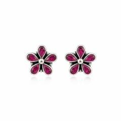 Lilac shine silver stud