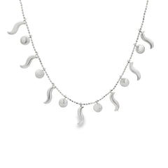 Wandering charms silver chain pendant