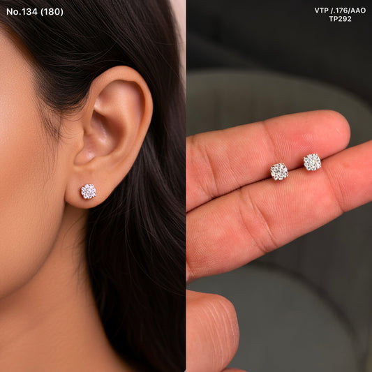 Tiny spark silver stud