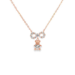 Cuddle infinity silver chain pendant