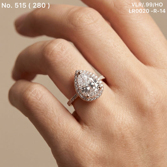 Drop shine silver ring for women