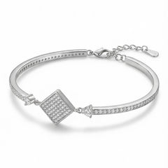 Silver matrix kada for women