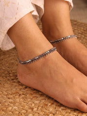 Noor-e-Zewar Silver anklet for women