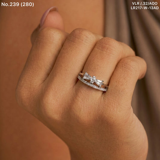 Silver bow charm ring for women