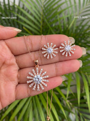 Velmira silver pendant set for women