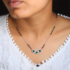 Graceful Glow Pure Silver Mangalsutra for Women