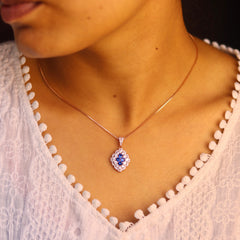 Celeste Women's Rose Gold Pendant Set