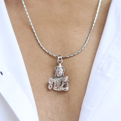 Blessed Hanuman Silver Pendant