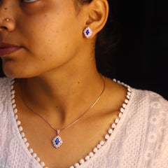 Celeste Women's Rose Gold Pendant Set