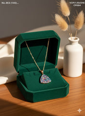 Chromatic summit silver chain pendant