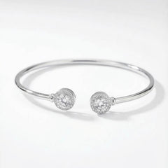 Pearl glow silver kada for women