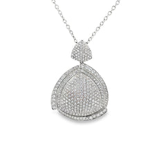 Titan TriStone silver chain pendant