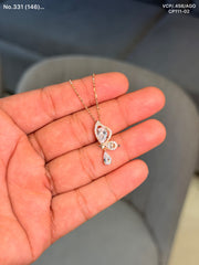 Wingdrop silver chain pendant