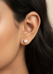 Tiny spark silver stud