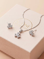 Silver serenity pendant set for women