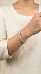 Royal glow silver kada for women