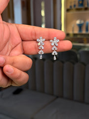 Bouquet drops silver earrings