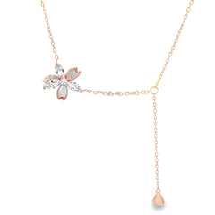 Flowerfall silver chain pendant