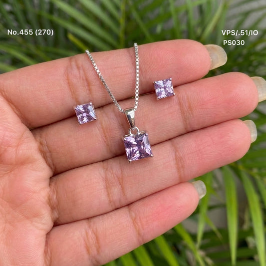 Moonbeam silver pendant set for women