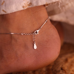 Silver Flora Prism Anklet