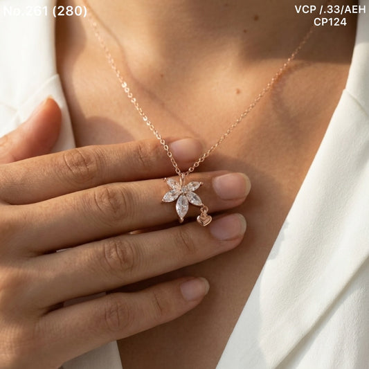 Star charms silver chain pendant for women