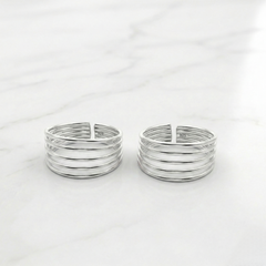 LayerGlow silver toerings for women