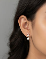 Risha pearl silver stud