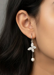 Vanya butterfly silver earrings