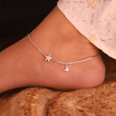 Charmella Silver Payal for women