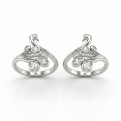 Royale empress silver toerings for women