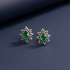 Bloom drop silver stud