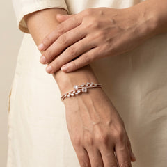 Saumya Silver Kada for women